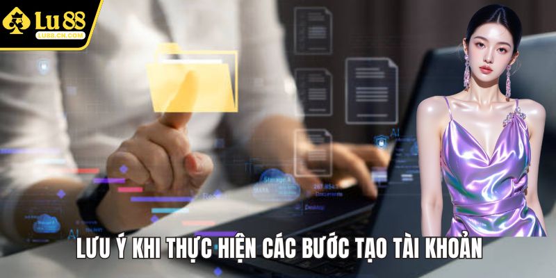 Lưu ý khi thực hiện các bước tạo tài khoản